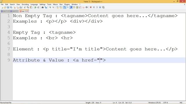 Part 2 - HTML Tag, Element, Attribute, Value & Quote | Complete HTML Course