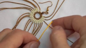 СЕРЬГИ МАКРАМЕ С БУСИНАМИ