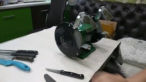 Как точить ножи на точильном станке? Точило FinePower 150Вт