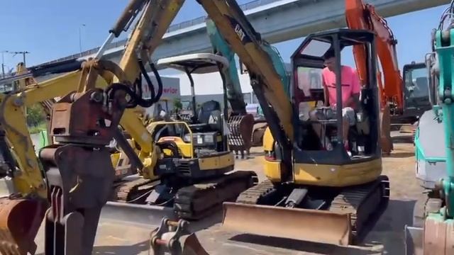 Экскаватор Катерпиллер 303 / лесозахват вращающий . Длинная стрела