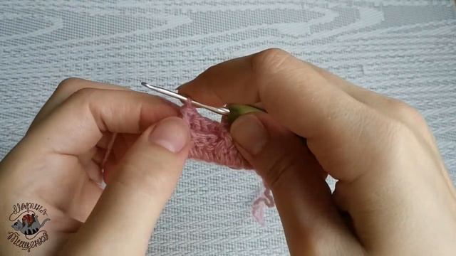 Рельефный узор крючком Шахматка //Выпуклые и вогнутые столбики