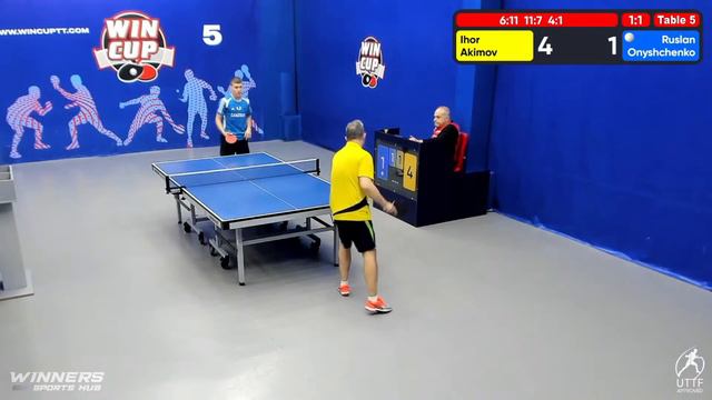 18:30 Ihor Akimov 2-3 Ruslan Onyshchenko South 4 WIN CUP 21.11.2022 WINCUP | TABLE TENNIS смотреть онлайн