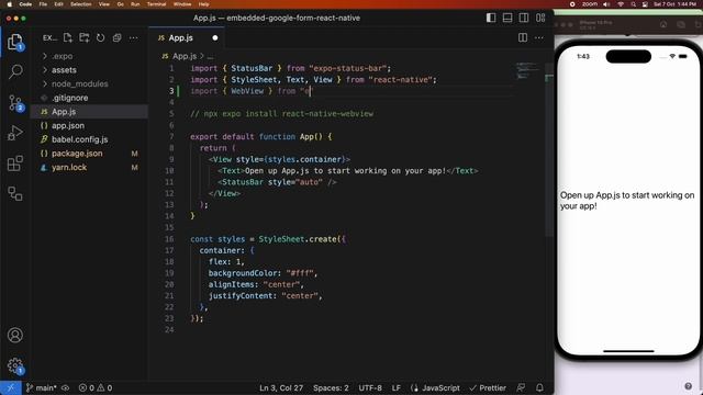 How to Embed a Google Form in Your React Native App - Gather User Input without a Backend смотреть онлайн