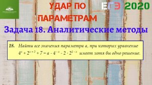 Задача 18. Показательное уравнение с параметром