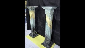 Постаменты под антикварные вазы. Изготовлено по технологии Оселкового мрамора (Scagliola).