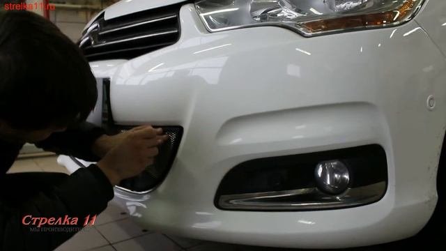 Защита радиатора Standart CITROEN C4 (II HB) 2010-2015 с парктроником (Хром) - Strelka11.ru