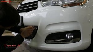 Защита радиатора Standart CITROEN C4 (II HB) 2010-2015 с парктроником (Хром) - strelka11.ru