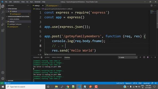 Lecture 334 - WebTraining101 Express Assignment 3 Family Tree solution #webdevelopment #fullstack