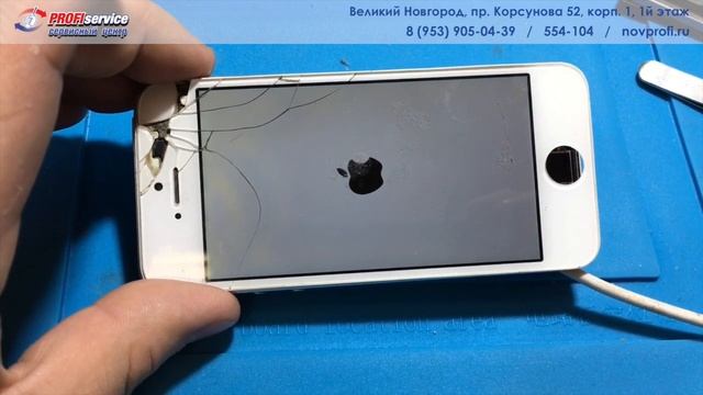 Ремонт iPhone 5s (не включается после самостоятельной замены дисплея) смотреть онлайн
