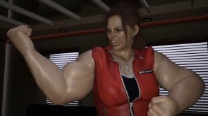 Realistic Claire Redfield She Hulk Transformation