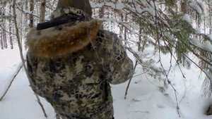 охота на соболя №4/Проверка капканов.Удача улыбнулась нам.