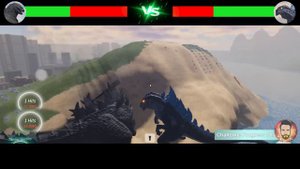 Godzilla vs Zilla Jr Fight With Healthbars - Roblox 4K