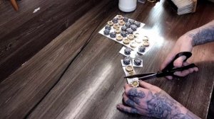 как обклеить фишки для нард. видео урок. мастер класс. резьба по дереву