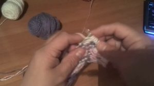 ТРЁХЦВЕТНЫЙ УЗОР  Вязание спицами