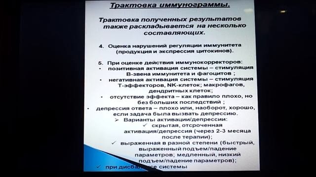 Зурочка А. В. ИММУНОГРАММА И ЕЁ ТРАКТОВКА