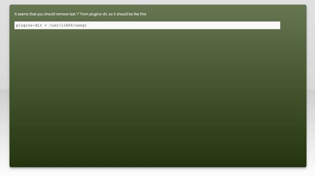 UNABLE to load uWSGI plugin: ./python3_plugin.so: cannot open shared object file: No such file o...