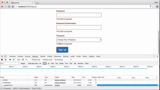 React & Redux #08. User Sign Up: Client-side Validation