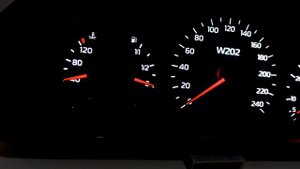 Mercedes w202 пересвет щиток приборов.