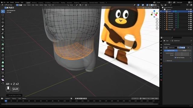 Легко и просто создать 3Д модель персонаж в Blender