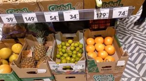Стоимость овощей и фруктов в магазине Пятёрочка. Санкт-Петербург. 14.03.2022 г.