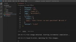 TypeScript Compiler (tsc) configuration in VS Code