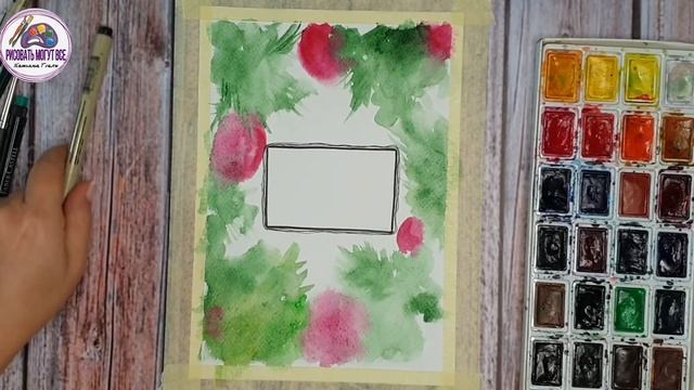 Рисуем Новогоднюю открытку смотреть онлайн