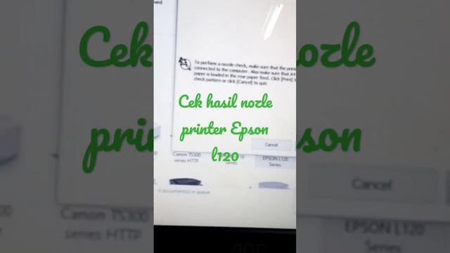 cek hasil nozle printer epson l120