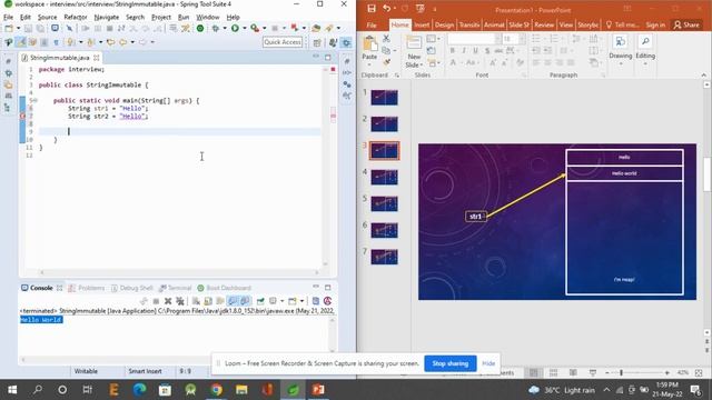 Visually Explanation: Is String Immutable in JAVA? & About String constant pool in 5mins | Intervie