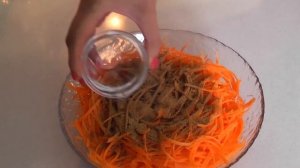 Морковь по-корейски . Быстрый и удачный рецепт / Korean carrot recipe. Eng sub