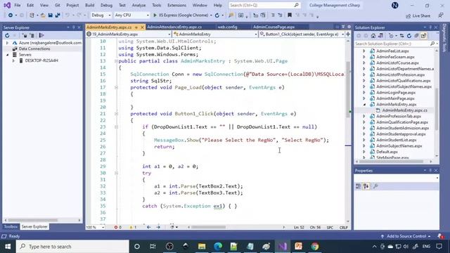College Management ASP.net C# Online Project | Mini or Major academic project | asp131 #highblixasp