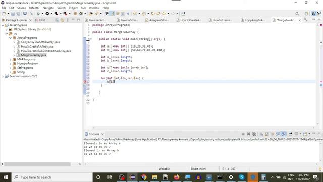 Java Programs:4.Merge Two Array смотреть онлайн