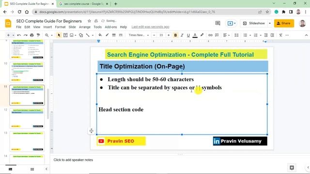 Title Optimization | SEO Complete Course | Pravin SEO