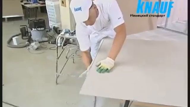 Как сделать потолок из гипсокартона КНАУФ  Узлы П 113, технология, монтаж смотреть онлайн