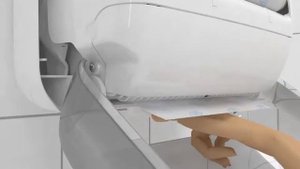 Установка рулонного полотенца в диспенсер TORK H1 Matic NA