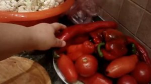 Домашние хлопоты.Цветная капуста  "Коза дереза",сл.  перец "Какаду"и заморозка овощей.