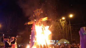 Сжигание чучела - Масленица 2016 Новосибирск