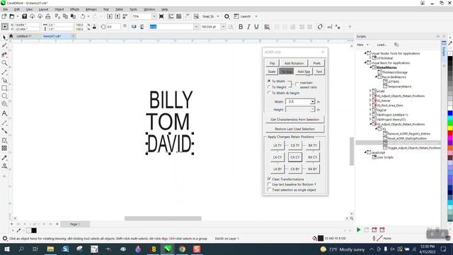 Corel Draw Tips & Tricks Make all name this same size Part 4 Macro смотреть онлайн