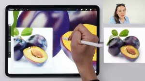 Бесплатный мастер-класс по иллюстрации в Procreate «Сливы»