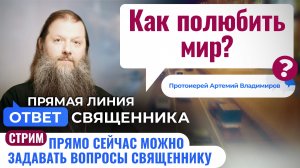 КАК ПОЛЮБИТЬ МИР? ПРОТОИЕРЕЙ АРТЕМИЙ ВЛАДИМИРОВ