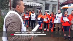 Ambulanțierii protestează. Legea pensiilor îi nemulțumește