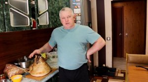 Щечки свиные в луковой шелухе с чесноком и аджикой Щековина по Зауральски