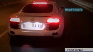 Ауди Р8 Ле-Ман издание ж/ Кэпристо выхлоп! Эпическая 40 секунд оборотов съемки пламя!