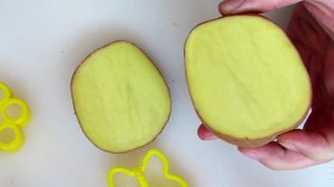 Как сделать печать из картошки.How to make a stamp from potatoes.