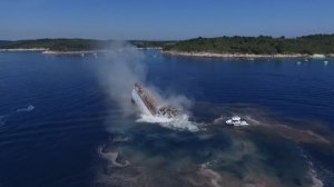 Хорватия. Затопили боевой командный корабль (22.05.2016 г.)