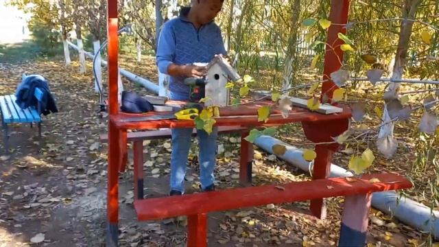 құстарға ұя/ как сделать скворечник своимируками