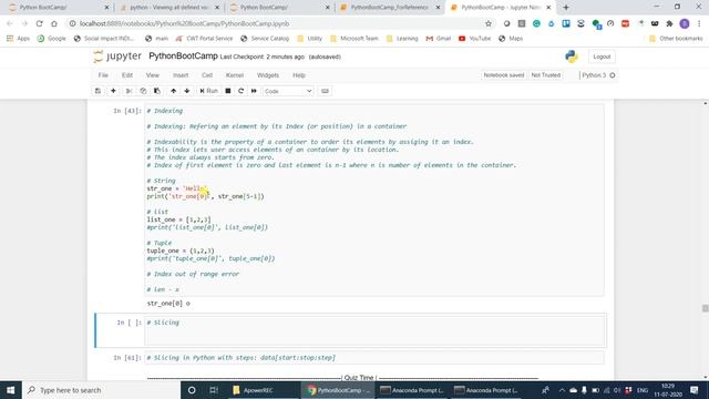 6.1 Indexing in Python