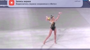 Выступлений Анны Поповой с обручем и мячом на «Новогодней елке спорта:от первых шагов до Олимпа»