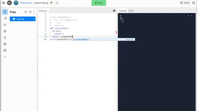 Repeat Adding in Python (Iteration, Recursion, Formula)