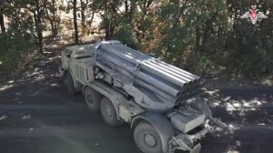 Боевая работа расчетов РСЗО «Ураган»