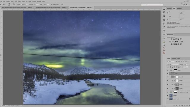 Обработка ночной фотографии с северным сиянием - Lightroom + Photoshop. Часть 2 смотреть онлайн